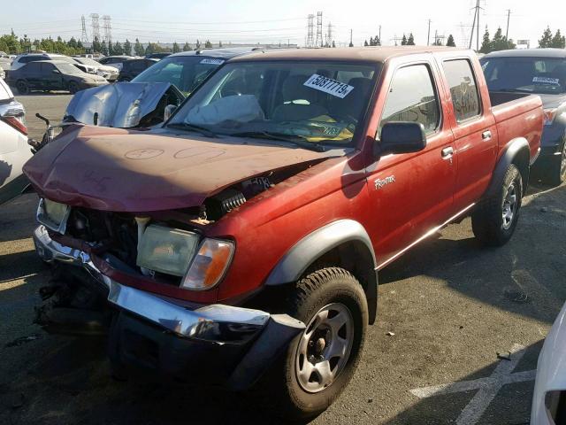 1N6ED27T1YC326838 - 2000 NISSAN FRONTIER C RED photo 2