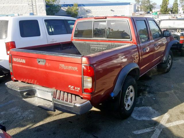 1N6ED27T1YC326838 - 2000 NISSAN FRONTIER C RED photo 4