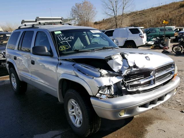 1B4HS48N62F216906 - 2002 DODGE DURANGO SL SILVER photo 1