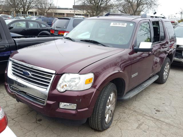 1FMEU75E48UA74609 - 2008 FORD EXPLORER L BURGUNDY photo 2