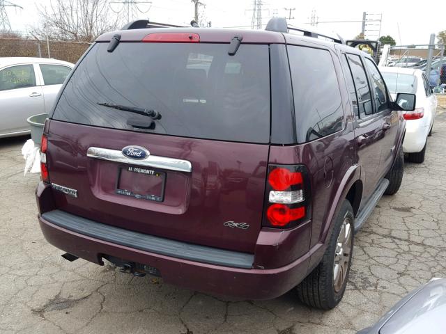 1FMEU75E48UA74609 - 2008 FORD EXPLORER L BURGUNDY photo 4