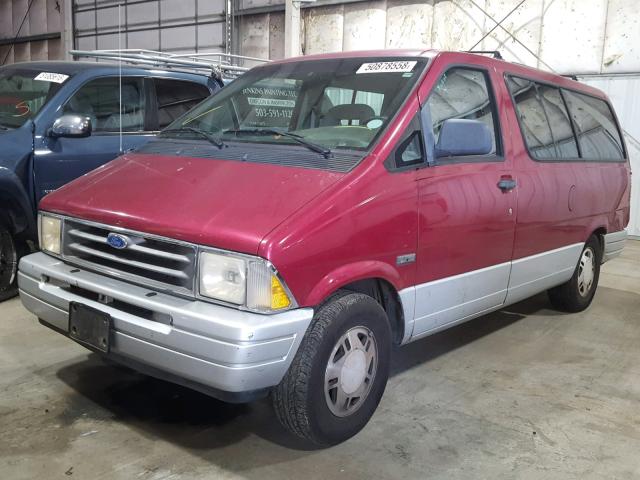 1FMDA41X5SZA37072 - 1995 FORD AEROSTAR RED photo 2