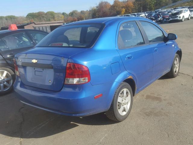 KL1TD526X5B404359 - 2005 CHEVROLET AVEO BASE Mavi foto 4