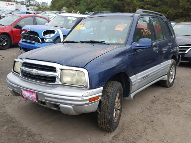 2CNBJ634526937245 - 2002 CHEVROLET TRACKER LT BLUE photo 2