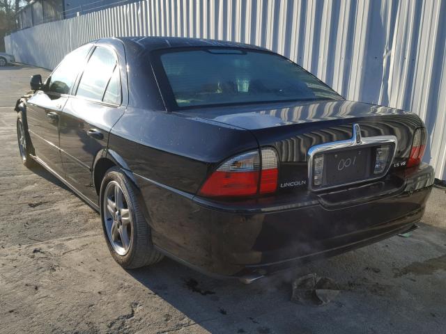 1LNHM87A55Y628001 - 2005 LINCOLN LS BLACK photo 3