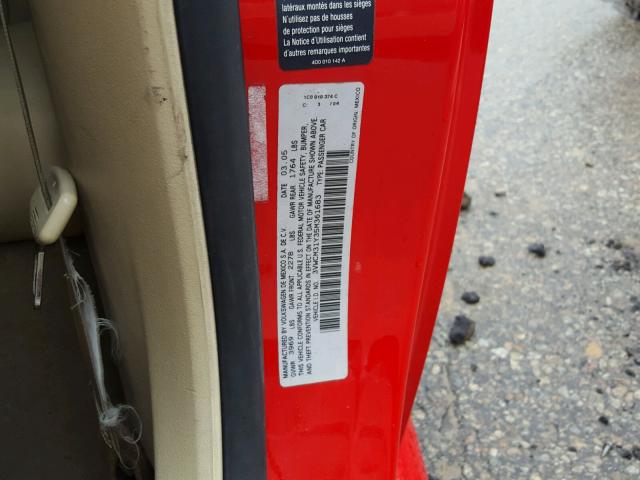 3VWCM31Y35M361683 - 2005 VOLKSWAGEN NEW BEETLE Qırmızı foto 10