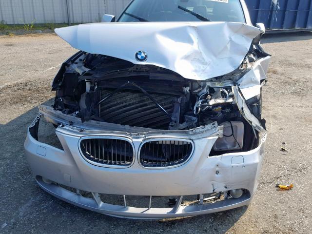 WBANA73514B801675 - 2004 BMW 530 I SILVER photo 9