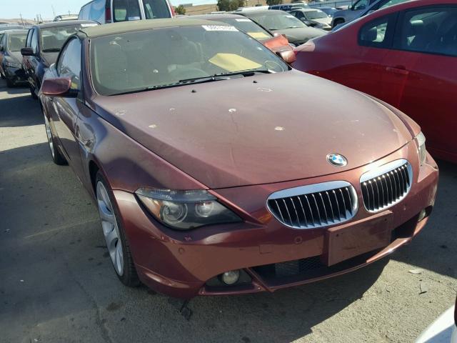 WBAEK73474B260653 - 2004 BMW 645 CI AUT BURGUNDY photo 1