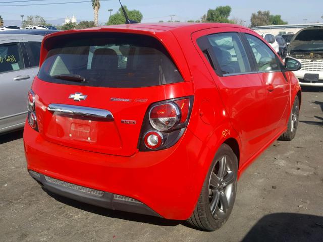 1G1JH6SB7E4141087 - 2014 CHEVROLET SONIC RS RED photo 4