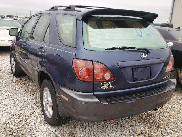 JT6HF10U4Y0112832 - 2000 LEXUS RX 300 BLUE photo 3