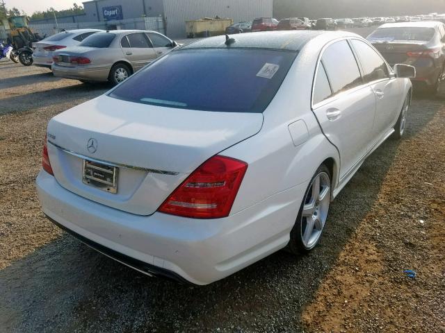 WDDNG7DB2DA522138 - 2013 MERCEDES-BENZ S 550 WHITE photo 4