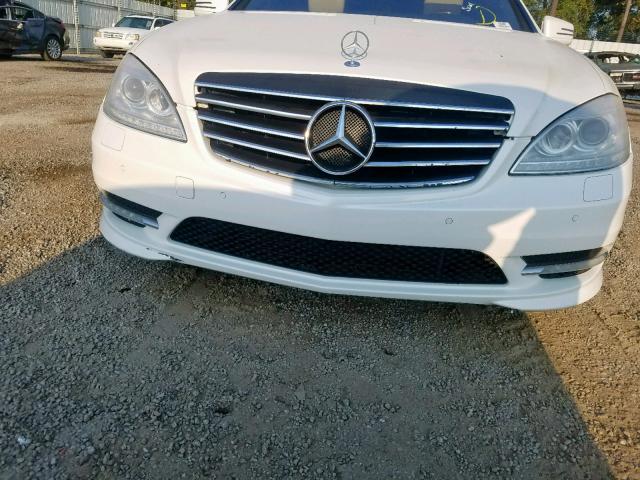 WDDNG7DB2DA522138 - 2013 MERCEDES-BENZ S 550 WHITE photo 9