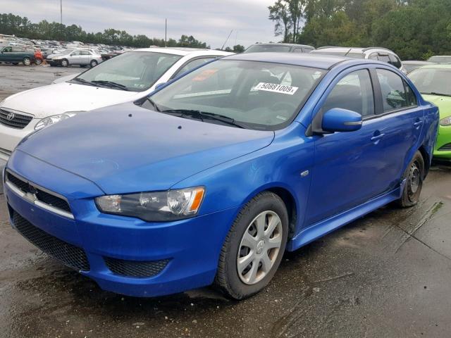 JA32U2FU2FU018177 - 2015 MITSUBISHI LANCER ES BLUE photo 2