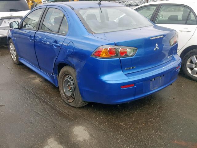 JA32U2FU2FU018177 - 2015 MITSUBISHI LANCER ES BLUE photo 3