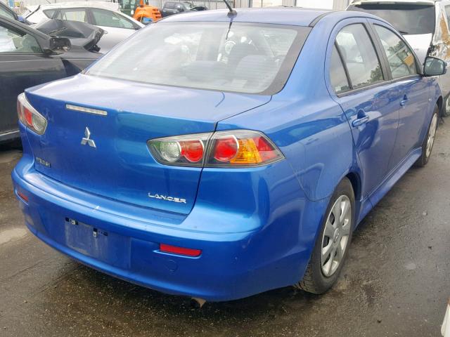 JA32U2FU2FU018177 - 2015 MITSUBISHI LANCER ES BLUE photo 4