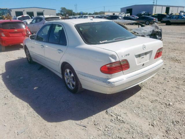 WDBJF65J82B472184 - 2002 MERCEDES-BENZ E 320 WHITE photo 3