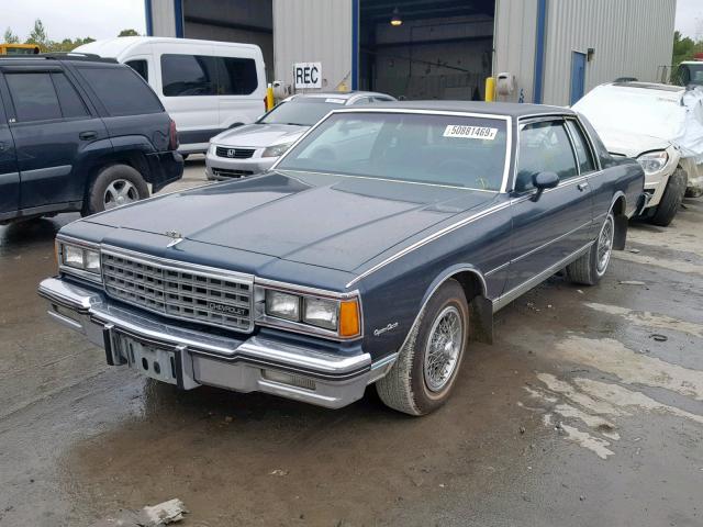 1G1BN47H5FH109358 - 1985 CHEVROLET CAPRICE CL BLUE photo 2