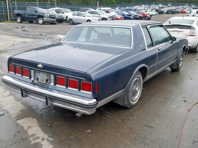 1G1BN47H5FH109358 - 1985 CHEVROLET CAPRICE CL BLUE photo 4