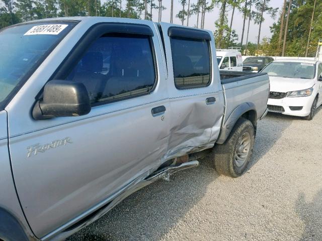 1N6ED27T4YC318863 - 2000 NISSAN FRONTIER C SILVER photo 9