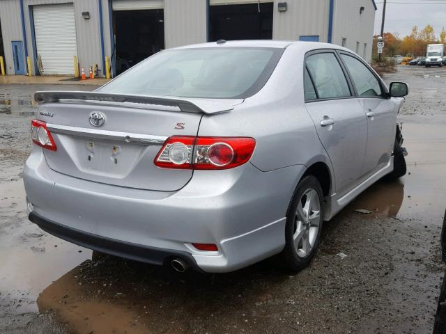 2T1BU4EE0CC782397 - 2012 TOYOTA COROLLA BA SILVER photo 4