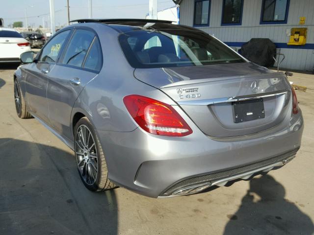 55SWF6EB1GU119563 - 2016 MERCEDES-BENZ C 450 4MAT GRAY photo 3