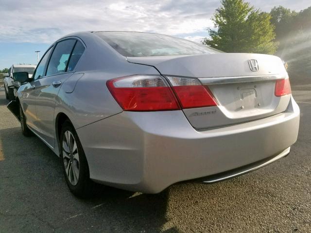 1HGCR2F33EA080929 - 2014 HONDA ACCORD LX SILVER photo 3