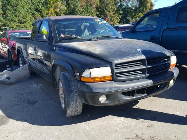 1B7GL22X3XS109742 - 1999 DODGE DAKOTA BLACK photo 1