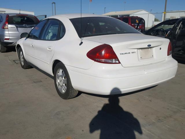 1FAFP56U97A127496 - 2007 FORD TAURUS SEL WHITE photo 3