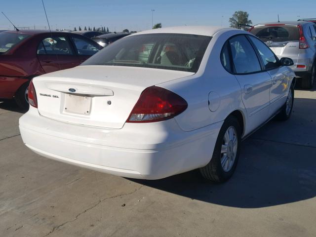 1FAFP56U97A127496 - 2007 FORD TAURUS SEL WHITE photo 4