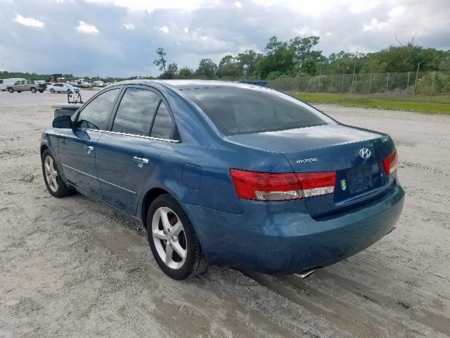 5NPEU46F96H013371 - 2006 HYUNDAI SONATA GLS BLUE photo 3