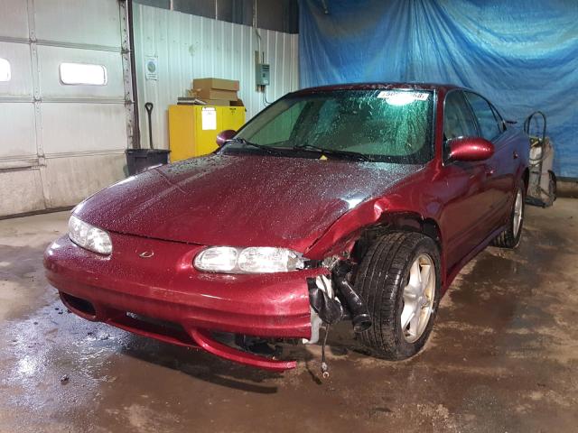 1G3NL52E62C194330 - 2002 OLDSMOBILE ALERO GL RED photo 2