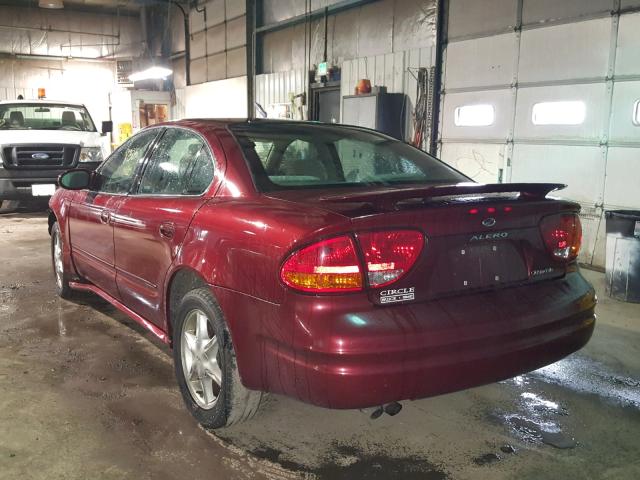 1G3NL52E62C194330 - 2002 OLDSMOBILE ALERO GL RED photo 3