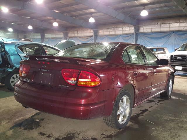 1G3NL52E62C194330 - 2002 OLDSMOBILE ALERO GL RED photo 4