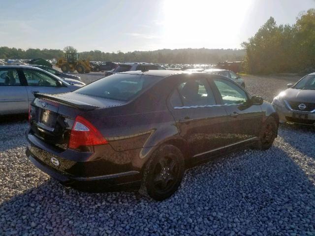 3FAHP0HAXAR245262 - 2010 FORD FUSION SE BLACK photo 4