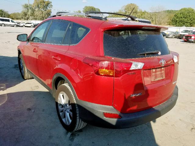 2T3YFREV4EW085258 - 2014 TOYOTA RAV4 LIMIT RED photo 3