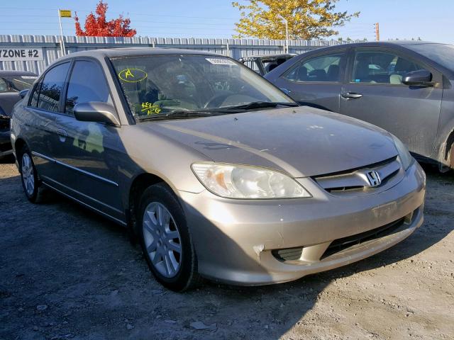 2HGES16675H010689 - 2005 HONDA CIVIC LX BEIGE photo 1