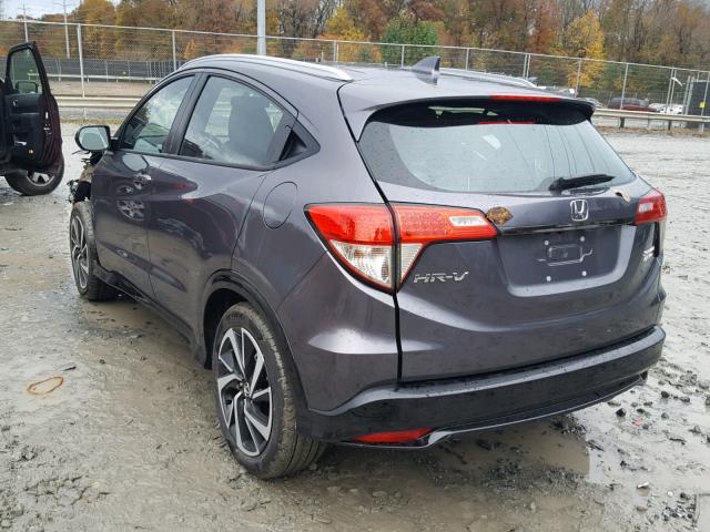 3CZRU6H17KG700649 - 2019 HONDA HR-V SPORT BLACK photo 3