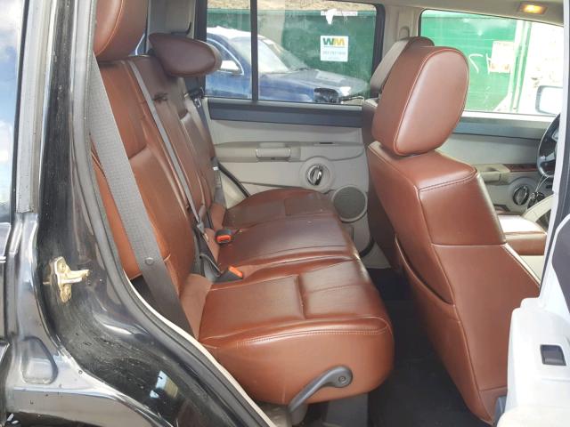 1J8HG58217C630354 - 2007 JEEP COMMANDER BLACK photo 6