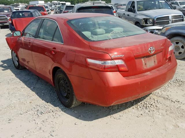 4T1BE46K27U057714 - 2007 TOYOTA CAMRY CE RED photo 3