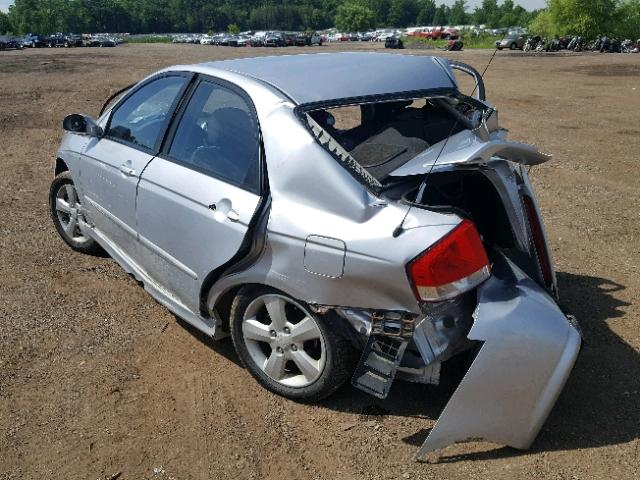 KNAFE121875005335 - 2007 KIA SPECTRA EX SILVER photo 3