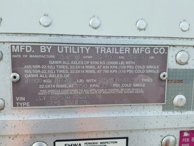 1UYVS2538FP996003 - 2015 DRY TRAILER WHITE photo 10