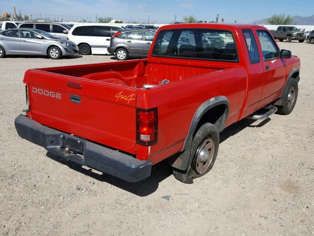 1B7GG23X8SW929996 - 1995 DODGE DAKOTA RED photo 4