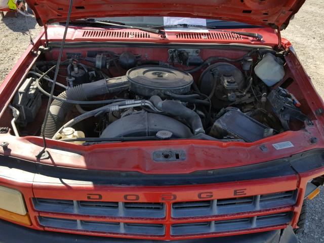 1B7GG23X8SW929996 - 1995 DODGE DAKOTA RED photo 7