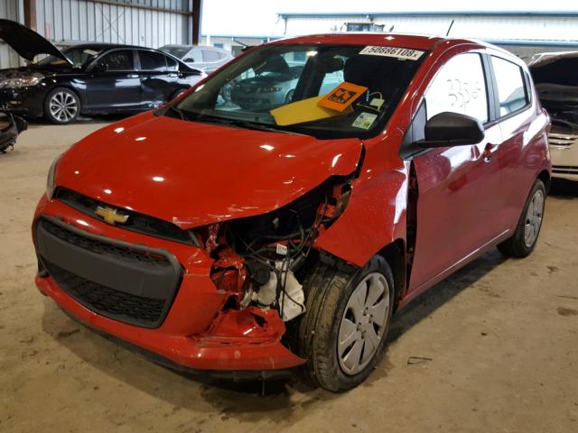 KL8CB6SA7GC585645 - 2016 CHEVROLET SPARK LS RED photo 2