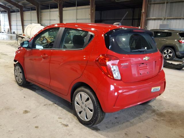 KL8CB6SA7GC585645 - 2016 CHEVROLET SPARK LS RED photo 3