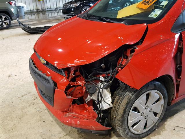 KL8CB6SA7GC585645 - 2016 CHEVROLET SPARK LS RED photo 9