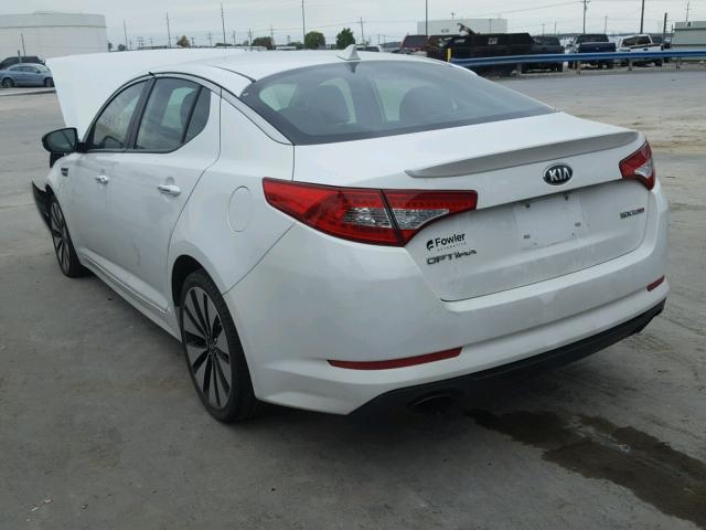 5XXGR4A62DG108185 - 2013 KIA OPTIMA SX WHITE photo 3