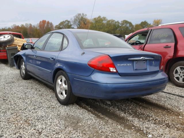 1FAFP55U22G173937 - 2002 FORD TAURUS SES BLUE photo 3