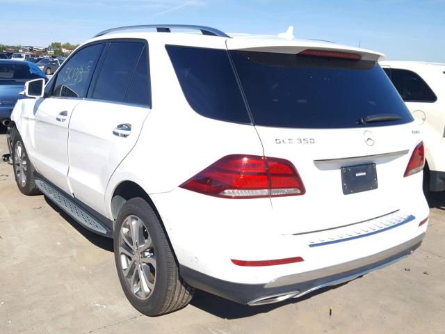 4JGDA5HB1GA662624 - 2016 MERCEDES-BENZ GLE 350 4M WHITE photo 3