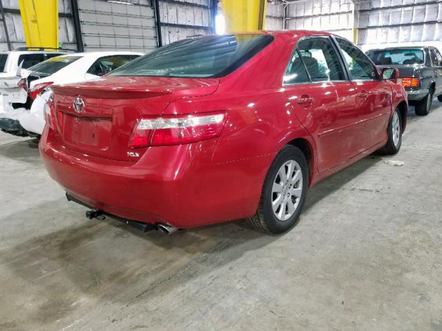 4T1BE46K49U319462 - 2009 TOYOTA CAMRY BASE RED photo 4